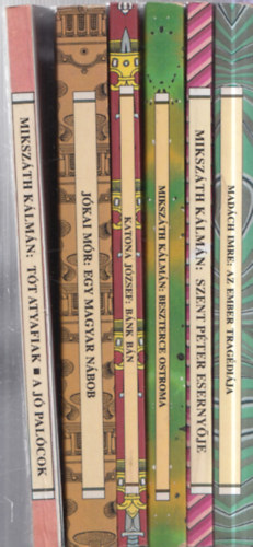 Miksz�th K�lm�n, Katona J�zsef, J�kai M�r Mad�ch Imre - 6 db. klasszikus reg�ny: Az ember trag�di�ja + Szent P�ter eserny�je + Beszterce ostroma + B�nk B�n + Egy magyar n�bob + T�t atyafiak, A j� pal�cok