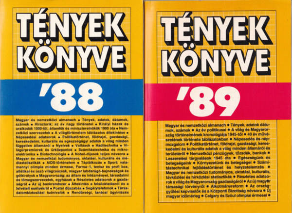 Bal Gyrgy-Lipovecz Ivn - Tnyek knyve '88, '89 - (2 db)
