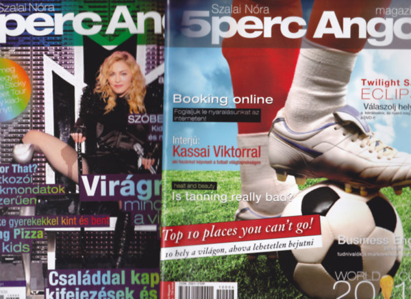 Szalai N�ra - 2 db 5perc Angol Magazin  ( 2010 m�jus + 2010 j�nius)