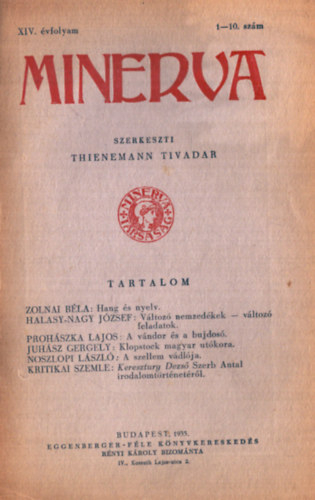 Thienemann Tivadar  (szerk.) - Minerva 1935-1936. XIV-XV. �vfolyam (teljes, egybek�tve)