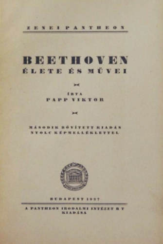 Papp Viktor - Beethoven lete s mvei