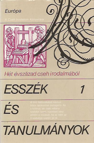 Eur�pa K�nyvkiad� - Essz�k �s tanulm�nyok h�t �vsz�zad cseh irodalm�b�l 1.