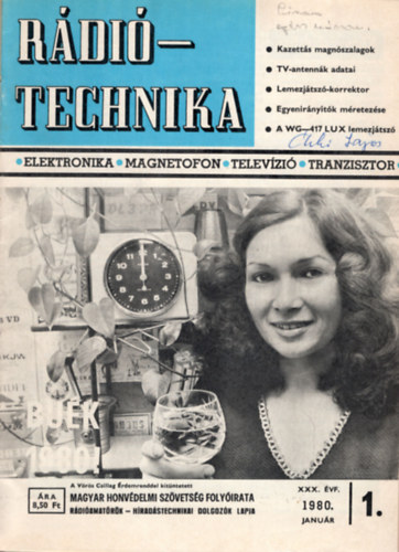 Stefanik P�l f�szerk. - R�di�technika  XXX. �vfolyam ( 1980 teljes 1-12. sz. ) (egybek�tve)