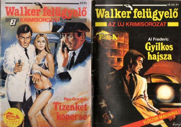 5 db Walker felügyelő: Gyilkos hajsza + Tizenkét koporsó + A gyilkos lady + Gyilkosság osztályon felül + Gyilkosság a farmon