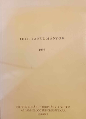 Jogi Tanulm�nyok 1997