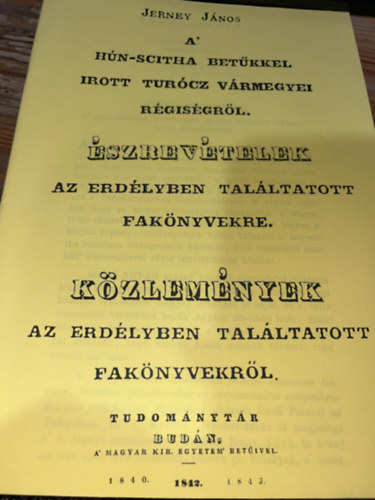 Jerney János - Tudománytár