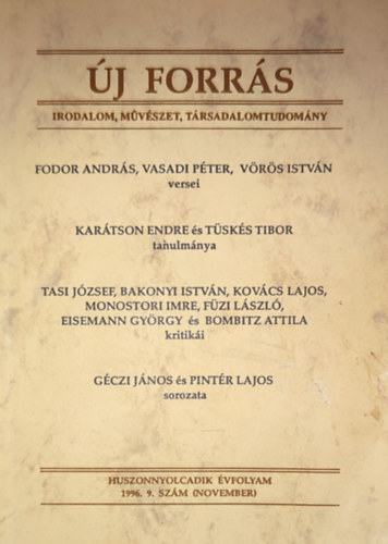 Új Forrás 1996. 9. szám (november)