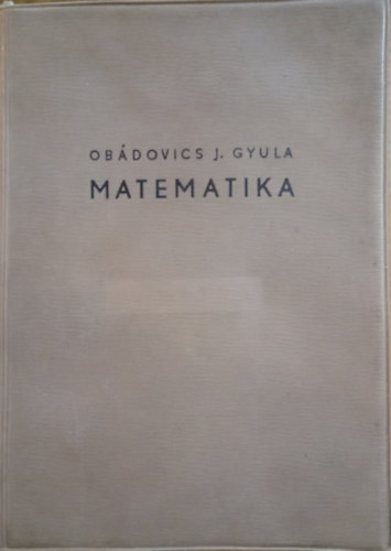 Obdovics Jzsef Gyula - Matematika