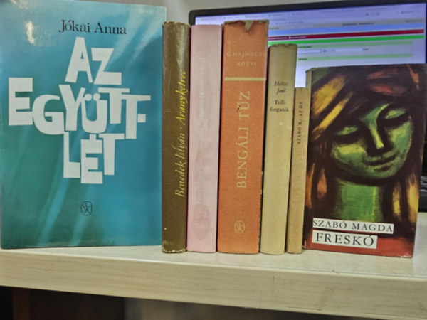 Jókai Anna, Benedek István, Esterházy Péter, G. Hajnóczy Rózsa, Heltai Jenő, Szabó Magda - 7db magyar irodalmi mű, KÖNYVMENTŐ AJÁNLAT: Az együttlét+ Aranyketrec+ Termelési-regény+ Bengáli tűz+ Tollforgatók+ Az őz+ Freskó