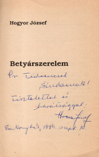 Hogyor Jzsef - Betyrszerelem