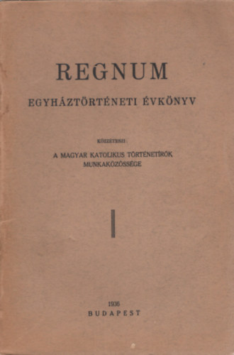 Regnum egyhztrtneti vknyv (1936)
