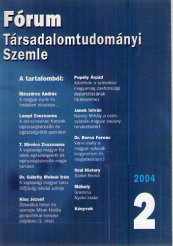 Frum - Trsadalomtudomnyi Szemle 2004/2.