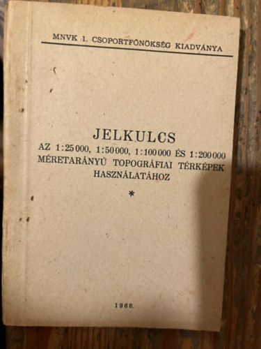 Az 1:25 000, 1:50 00 �s 1:100000 m�retar�ny� topogr�fiai t�rk�pek jelkulcsa