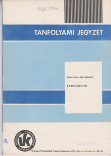 Nagy Jzsef A. Gber Lajos - rtekezletek