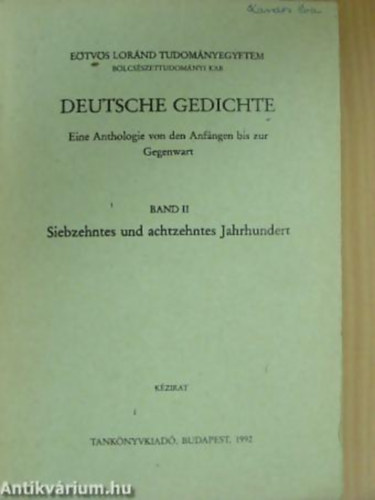 Deutsche Gedichte II.