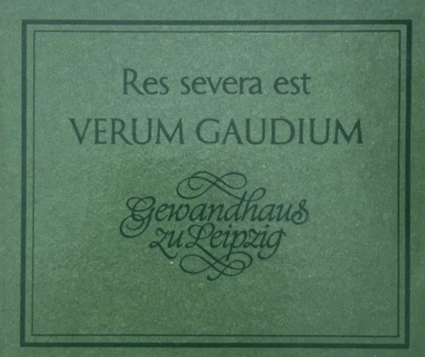Antosch Georg - Res severa est verum gaudium