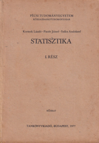 Pint�r J�zsef Korinek _L�szl� - Statisztika I-III.
