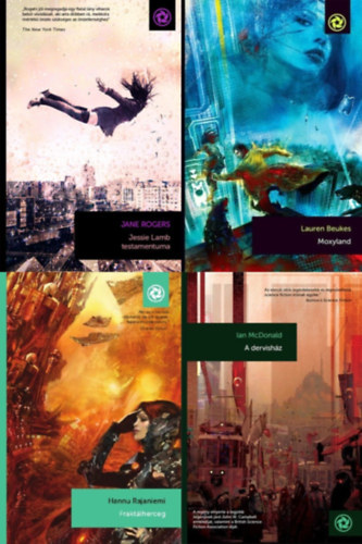 Hannu Rajaniemi, Jane Rogers, Ian McDonald Lauren Beukes - 4 db Ad Astra sci-fi regény: Fraktálherceg + A dervisház + Jessie Lamb testamentuma + Moxyland