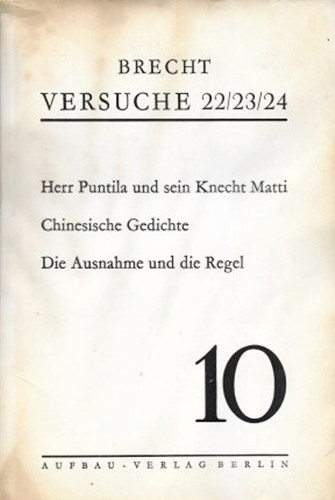 Brecht - Versuche 22/23/24 - 10.