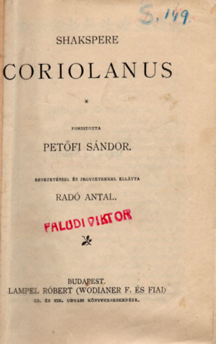 Shakespere - Coriolanus