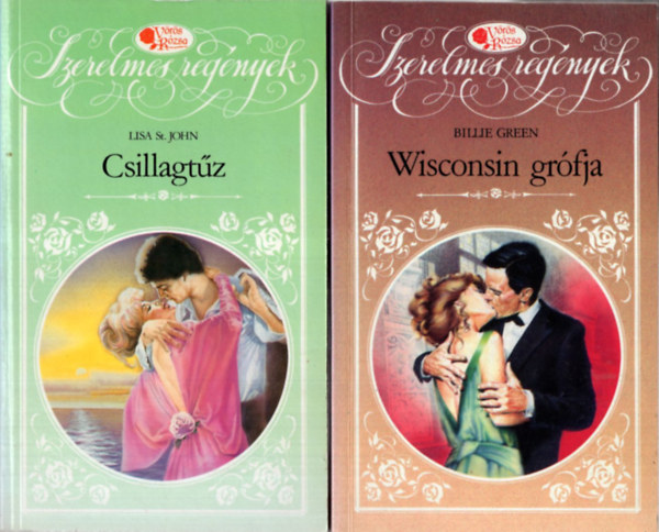 Linda Warren, Patricia Burroughs, Courtney Henke Patt Bucheister - 6 db Vörös Rózsa könyv ( együtt ) 1. Wisconsin grófja, 2. Csillagtűz, 3. Arany hálóban, 4. Szerelmi botrány, 5. Rajtad a jel, 6. Szerelem a szigeten