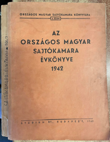 Az Orszgos Magyar Sajtkamara vknyve 1942