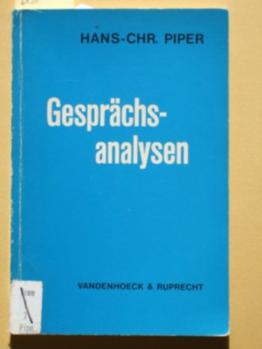 Hans-Chr. Piper - Gespr�chsanalysen