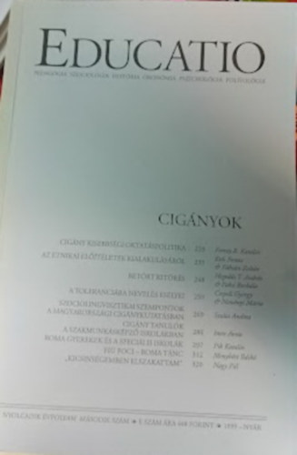 Kozma Tam�s  (szerk.) - Educatio (Nyolcadik �vfolyam m�sodik sz�m - 8/2 - Cig�nyok)