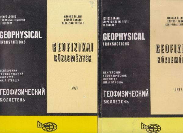 Sz. Kil�nyi �va  (szerk.) - Geofizikai K�zlem�nyek - Geophysical Transactions Vol. 28. No. 1-2.