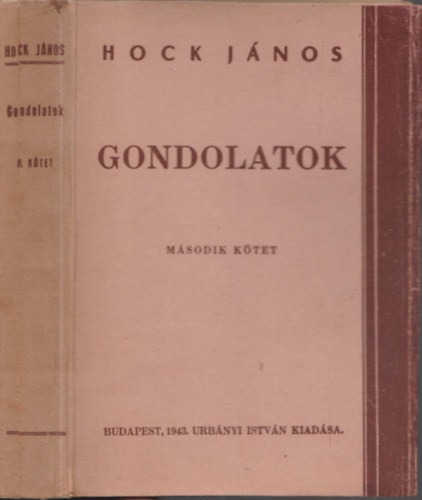 Hock J�nos - Gondolatok II. k�tet