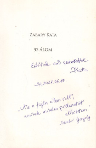 Zabary Kata - 52 �lom - Dedik�lt