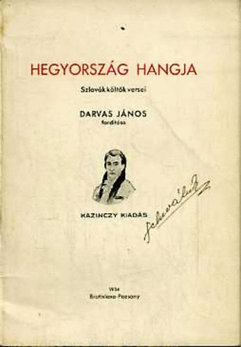 Darvas János (ford.) - Hegyország hangja (szlovák költők versei)
