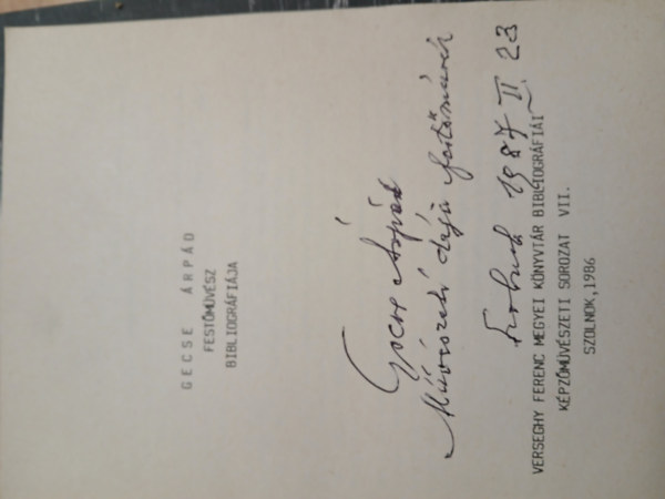 Gecse rpd festmvsz bibliogrfija (Magyar festszet tanulmnyok)