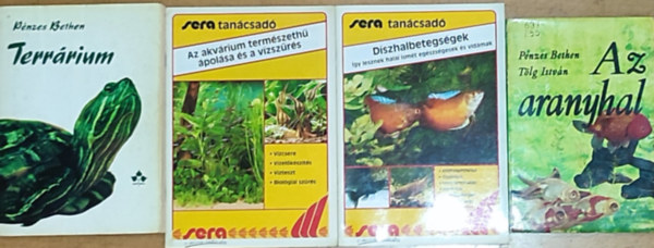 Pnzes Bethen -Tlg Istvn Pnzes Bethen - 4db akvarisztikval, dszhalakkal kapcsolatos knyv - Dszhalbetegsgek-gy lesznek halai ismt egszsgesek s vidmak, Az akvrium termszeth polsa s a vzszrs, Pnzes Bethen-Terrrium, Pnzes Bethen-Tlg Istvn-Az ar