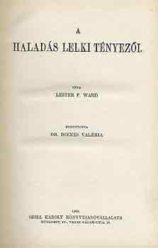 Lester F. Ward - A halad�s lelki t�nyez�i