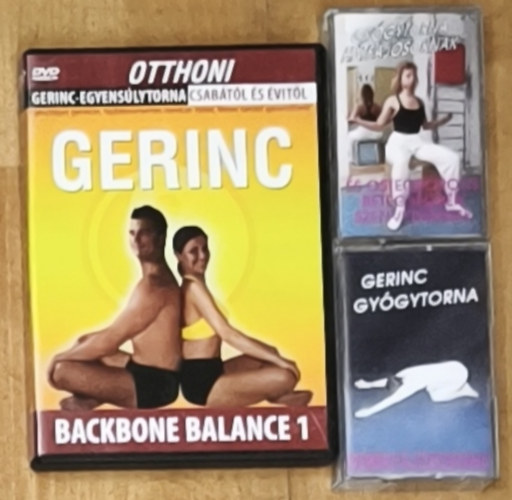 2db kazetta gerincf�j�soknak, h�tf�j�soknak + aj�nd�k DVD - Gerinc gy�ytorna, Gy�gytorna h�tf�j�soknak + Otthoni gerinc-egyens�lytorna Csab�t�l �s �vit�l