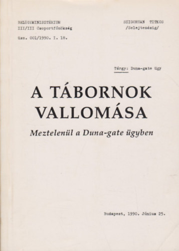 Horv�th J�zsef - A T�bornok vallom�sa- Meztelen�l a Duna-gate �gyben