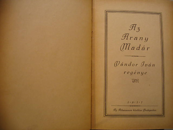 Vándori Iván - Az arany madár