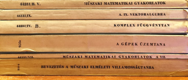 Bajcsay Pál, Dr. Pattantyús Á. Géza, Fazekas Ferenc, Dr. Bálint Elemér Urbanek János - 6 db műszaki egyetemi tankönyv