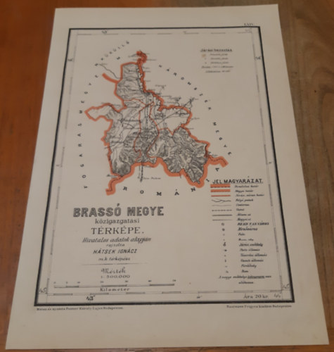 Hátsek Ignácz - Brassó megye közigazgatási térképe