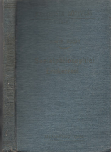 Kun Smuel - Comte gost Socialphilosophiai rtekezsei (Els fele.)