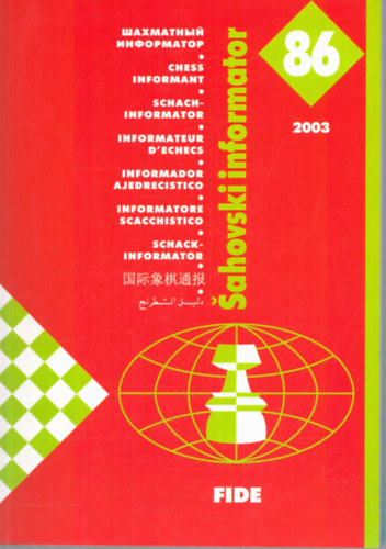 T�bb szerkeszt� - Sahovski informator 86 (X 2002 - I 2003)