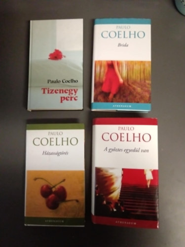 (4db) Paulo Coelho k�nyvcsomag.Tizenegy perc,Brida,A gy�ztes egyed�l van,H�zass�gt�r�s