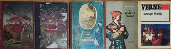 Verne Gyula  Verne Gyula (Jules Verne) - 5db Verne Gyula (Jules Verne) reg�ny - A n�vtelen csal�d, Tizen�t�ves kapit�ny, Az Antill�k vil�ga, Sztrogof Mih�ly, Vil�gferfordul�s