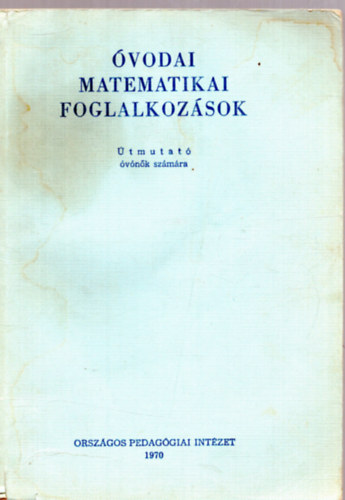 Burchard Erzsbet - vodai matematikai foglalkozsok- tmutat vnk szmra
