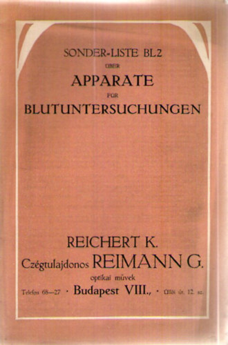 Sonder-Liste BL2 ber Apparate fr Blutuntersuchungen