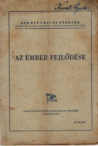 Az ember fejl�d�se