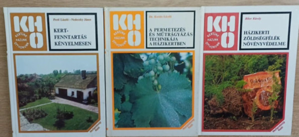 Dr. Kovts Lszl, Biber Kroly Pesti Lszl-Nedeczky Jnos - 3 db kertszet tmj knyv: Kertfenntarts knyelmesen - A permetezs s mtrgyzs technikja a hzikertben - Hzikerti zldsgflk nvnyvdelme