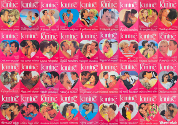 R. Swan, Marlyse Rold, Kathryn Edwards, Bev Melone, Sarah Carnaby, Doris Johnson, Sandy Madison, Lisa Christopher, Susan Chatfield, Sandra Chastain, Lesley Grayson, Joyce Beaman, Tami Monique Dubois - 36 db Janine romantikus regny: A boldogsg grete + A boldogsg szigete + A brazil szeret + A msodik nekifuts + A pillanat mve + A titkrnk gyngye + Az els szerelem +  Az enym leszel + Boldog ldozat + Csak most engedd! + Egy