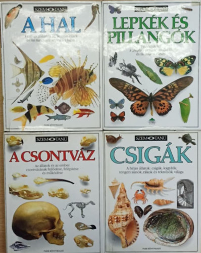 6 k�tet a Szemtan� sorozatb�l: A p�nz - Tal�lm�nyok - A hal - Lepk�k �s pillang�k - A csontv�z - Csig�k